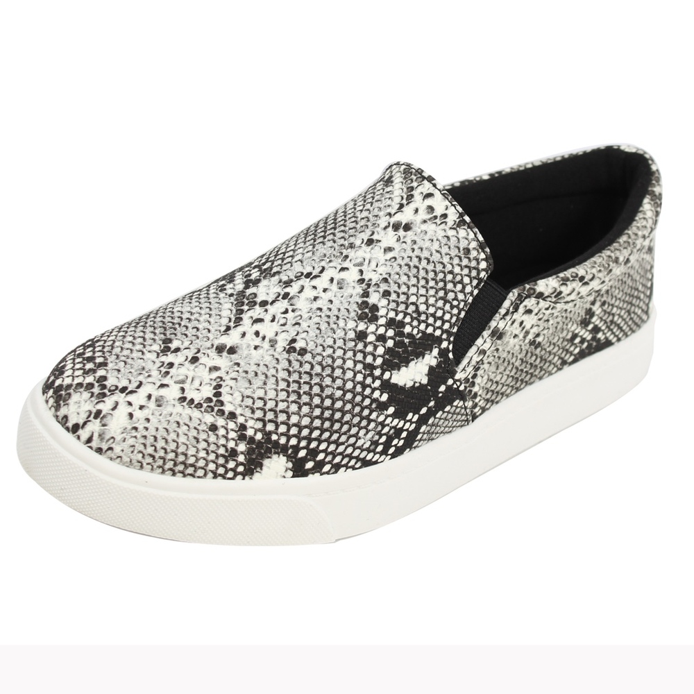 White Python Round Toe White Soles Sneaker - Picture 4 of 8